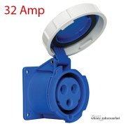 IP67  16 Amp. 32 Amp. Sahil Besleme Prizi (Düz)