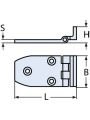 MENTEŞE 38 X 76 X 4MM 316 KALİTE