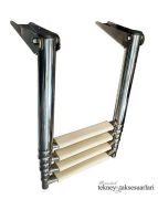 Paslanmaz Teleskopik Merdiven, 3, 4, 5 Basamak Çeşitleri 4 Basamak