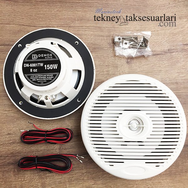 Denox DN-6001TW, 150Watt, Su ve Neme Dayanıklı, Marin Tekne Hoparlör Takım