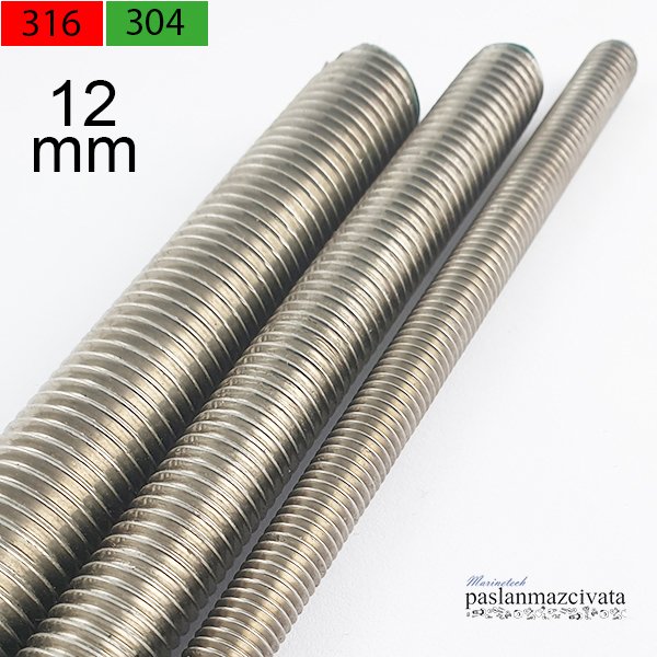 M12 Paslanmaz Gijon, Saplama DIN976
