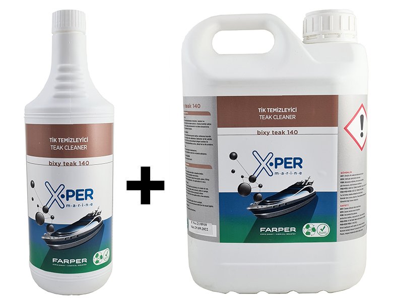 XPER Tekne Tik Temizleyici, TEAK CLEANER 1 Litre  + 5 Litre Paket