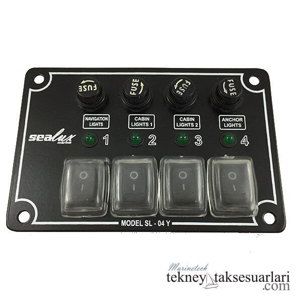 Yatay, İzoleli, Switch Panel, Çeşitleri Sigortalı 4'lü