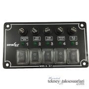 Yatay, İzoleli, Switch Panel, Çeşitleri Sigortalı 5'li