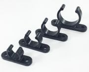 25mm Ay Klips, Esnek boru tutucu Siyah