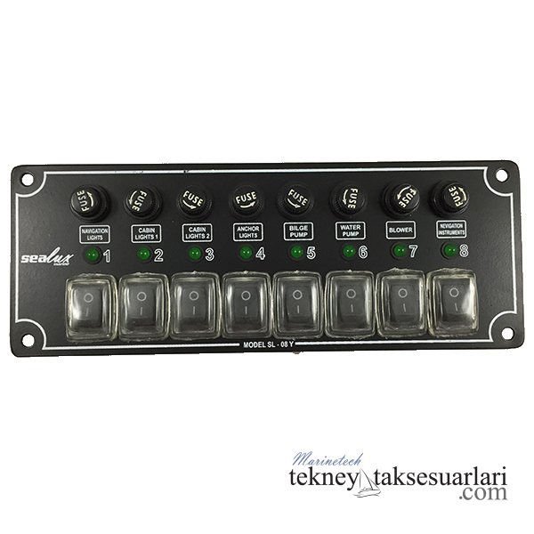 Yatay, İzoleli, Switch Panel, Çeşitleri Sigortalı 8'li