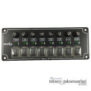 Yatay, İzoleli, Switch Panel, Çeşitleri Sigortalı 8'li