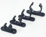 40mm Ay Klips, Esnek boru tutucu Siyah
