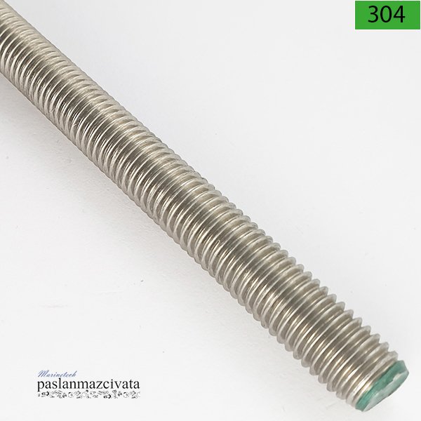 M8 Paslanmaz Gijon, Saplama DIN976 A2 AISI 304 KALİTE