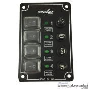 Dikey, İzoleli, Switch Panel Çeşitleri, Sigortalı 4'lü