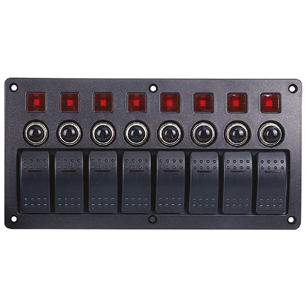 Işıklı Piyano Düğme Çeşitleri, Switch Panel Sigortalı 8 li Panel