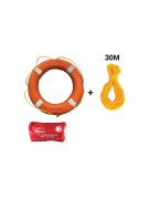 Vira Tse Sertifikalı Can Simidi 60 cm, Uv Katkılı Polietilen, Sahil Güvenlik Onaylı - 30m Yüzer Halat - İlk Yardım Cantası