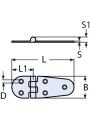 110x38 mm Paslanmaz Menteşe (A2 304 Inox)